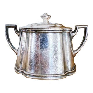 Vintage Silver Plated New York Central Railroad Sugar Bowl For Sale