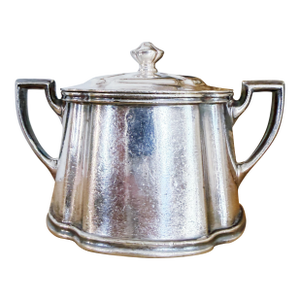 Vintage Silver Plated New York Central Railroad Sugar Bowl