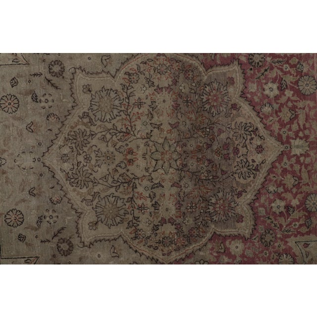 Beige Oversized Antique Sivas Rug in Beige and Red Floral Patterns, From Rug & Kilim For Sale - Image 8 of 10