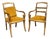 Cherrywood Armchairs with Scrolled Backs, 1960s, Set of 2 For Sale