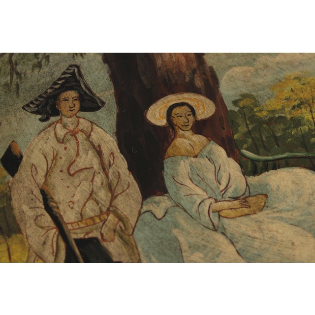 Adam Paint Decorated Demilune Console Hall Table For Sale - Image 9 of 16