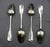 1816 set of 4 Irish sterling silver serving spoons, Dublin, by James Scott. A splendid Georgian period set with the mark...