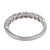Vintage Diamond 18k White Gold Half Eternity Band, Size 7 For Sale In Los Angeles - Image 6 of 6