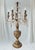 Gold Vintage French Country Gilt Candelabra Urn 5 Light Table Lamp With Crystal Prisms For Sale - Image 8 of 12