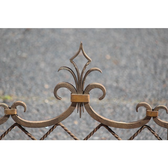 Royal Lily Wrought Iron Grids, Set of 2 For Sale - Image 13 of 18