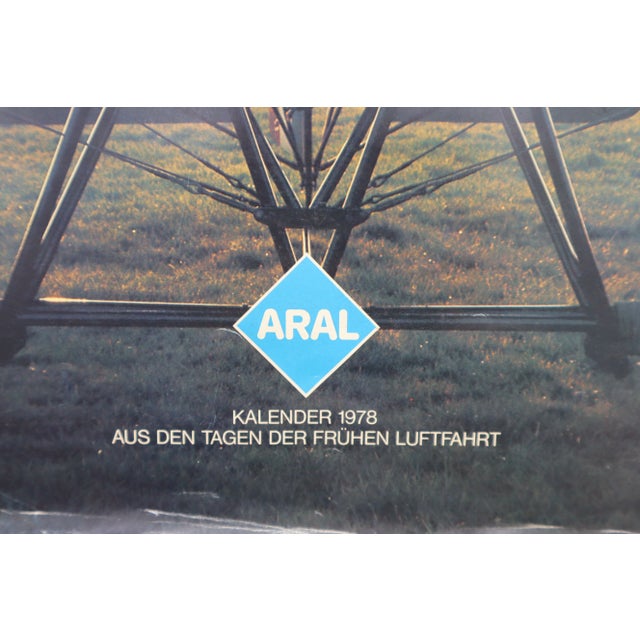 Aral paper calendar from 1978. Calendar for the aviation lover.