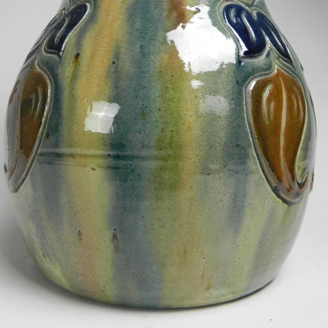 Flemish Art Deco Vase with Floral Motifs, 1920s For Sale - Image 10 of 13