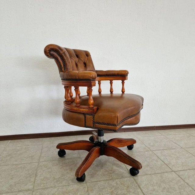 2000 - 2009 Chesterfield Desk Chair, 2000s For Sale - Image 5 of 6