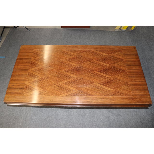 French Art Deco Bronze Mounted Dining Table Attributed to Jules Leleu For Sale - Image 15 of 16