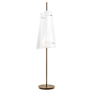 Bent Two Transparent Champagner Floor Lamp by Pulpo For Sale