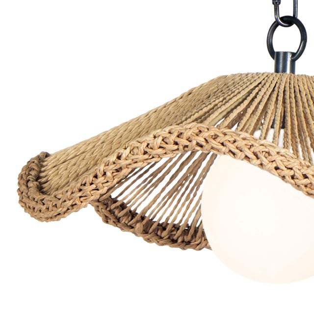 Provence Cafe Rope Pendant, Small For Sale In Detroit - Image 6 of 8