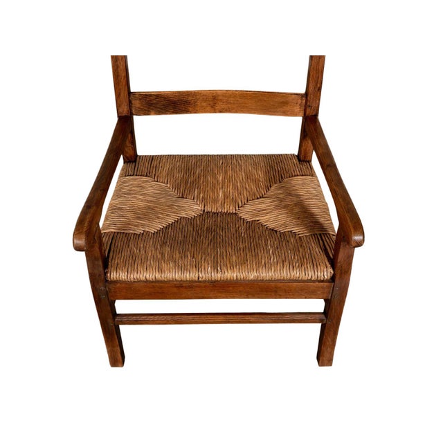 Antique Wooden Armchair For Sale - Image 4 of 5