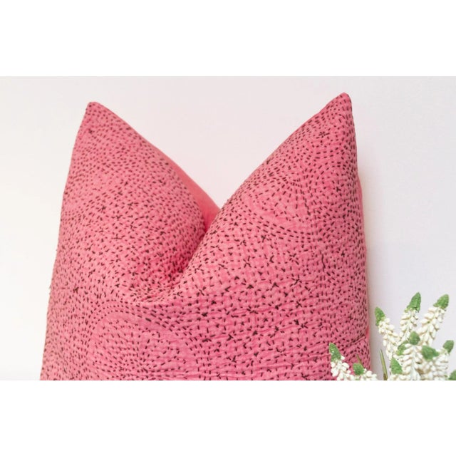 Cameo Pink Hand-Stitched Pillow Cover For Sale - Image 4 of 7