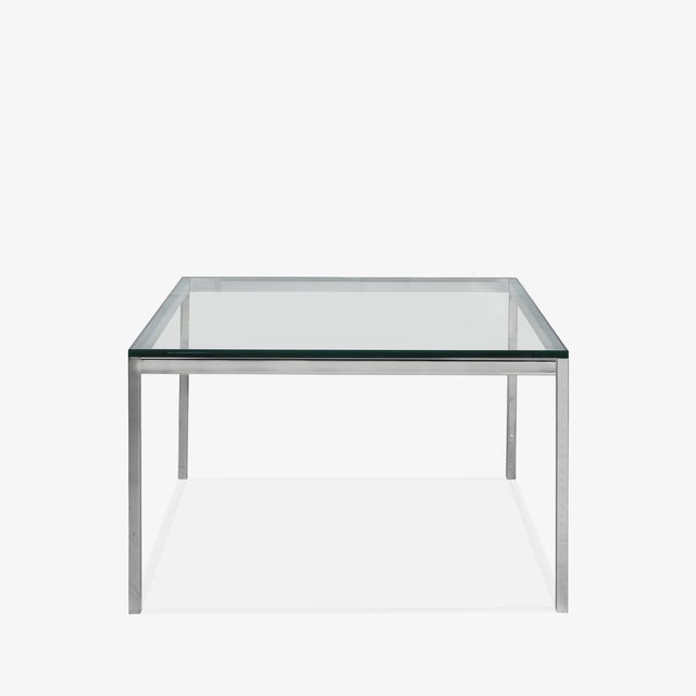 Florence Knoll for Knoll Glass and Chrome Coffee End Tables a Pair