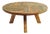 Vintage Salvaged Round Boat Wood Rustic Coffee Table For Sale