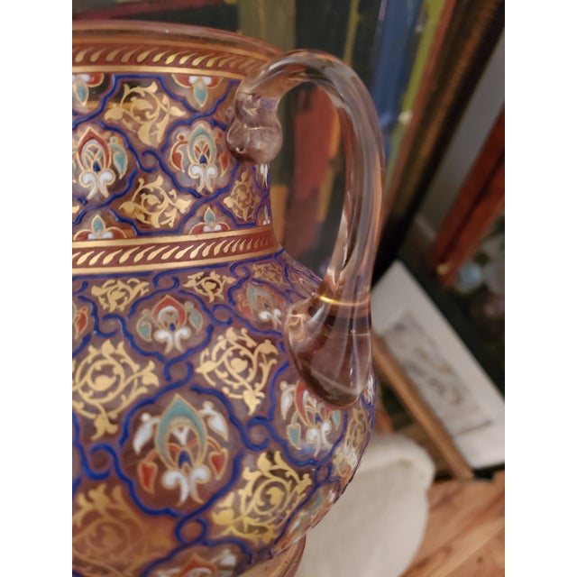 Art Nouveau Antique Museum Art Glass Jug Philippe-Joseph Brocard For Sale - Image 3 of 11