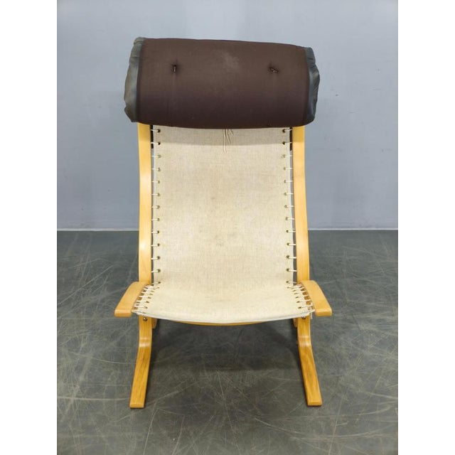 Black Siesta Lounge Chair in Leather attributed to Ingmar Relling, Norway, 1970s For Sale - Image 8 of 16