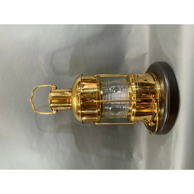 Solid Brass Ship’s Anchor Lantern For Sale - Image 4 of 11