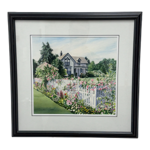 Joel Ogard Espey House Framed Watercolor, Circa 1994
