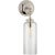 Transitional Thomas O'Brien for Visual Comfort Signature Katie Small Cylinder Sconce in Polished Nickel with Seeded Glass For Sale - Image 3 of 4