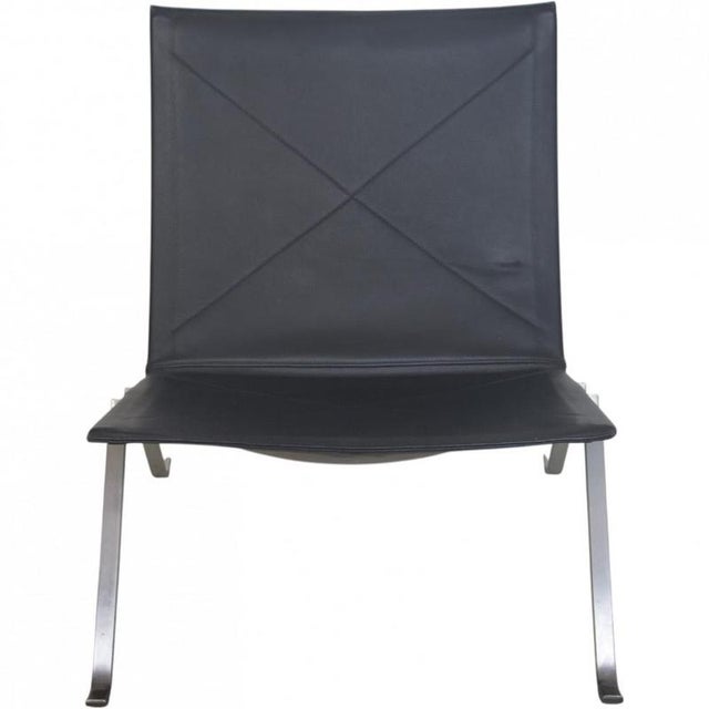 Vintage PK22 Chair in Black Aura Leather by Poul Kjærholm, 2000s For Sale - Image 13 of 13