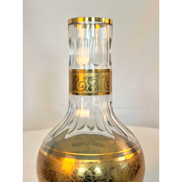 Elegantly blending European crystal craftsmanship with the glamour of the Art Deco Revival movement, this vintage Bohemian...