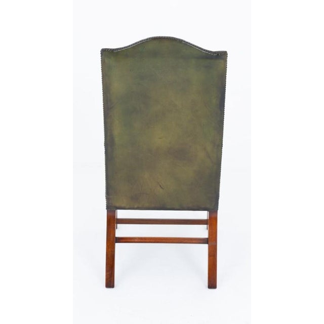 Georgian Revival Gainsborough Chairs in Leather, 1900, Set of 2 For Sale - Image 3 of 5