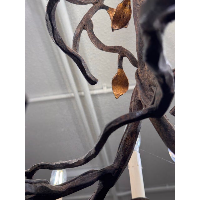 Metal Paul Ferrante Twig Chandelier, Model #2081 For Sale - Image 7 of 12