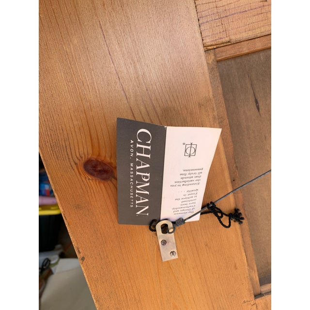 Wood 1960s Large Chapman Wood Pine Mirror For Sale - Image 7 of 8