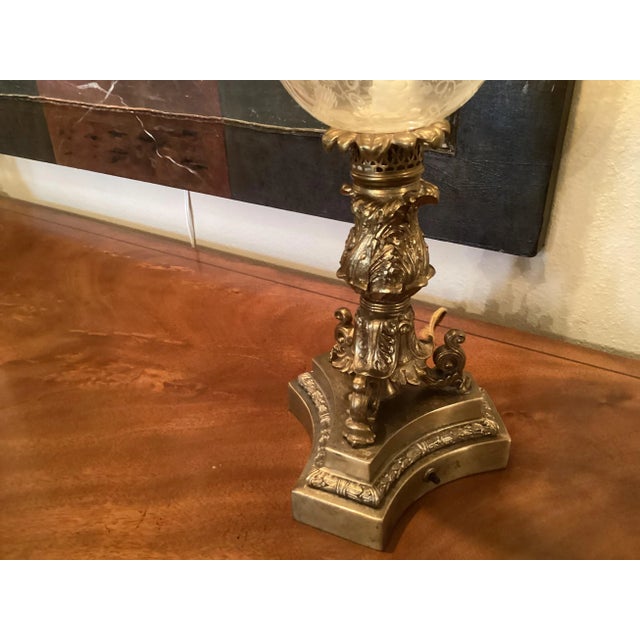 1940s Pair Electric Candle Holder Lamps With Etched Hurricane Chairish