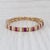 Mid-Century Modern Mid 20th Century 5.98ctw Ruby Diamond Tennis Bracelet 14k Yellow Gold 6.75" 4.2mm For Sale - Image 3 of 7