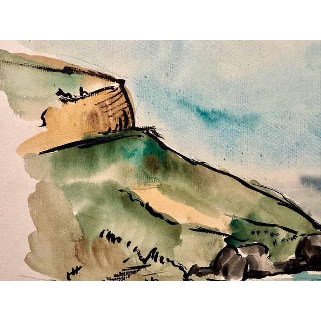 Original watercolor on paper by Henry Emil Salloch, also known as Heinz Emil Salloch, the German-born American artist and...