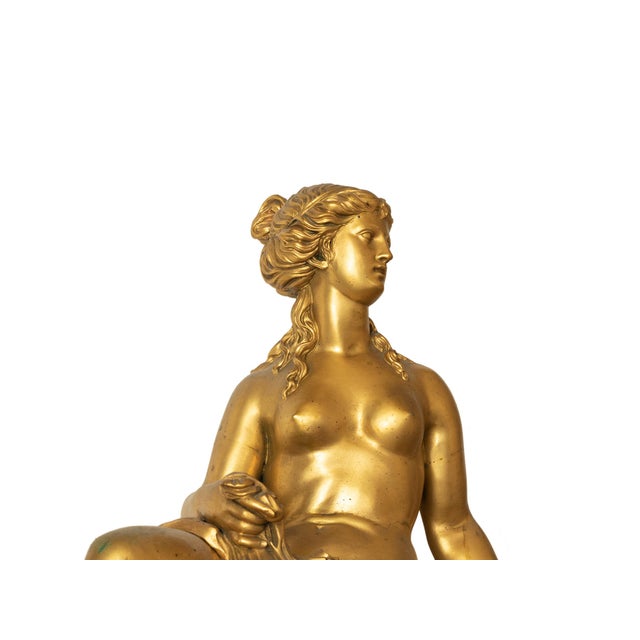 Traditional French Empire Bronze Mantel Clock, 1800s For Sale - Image 3 of 12