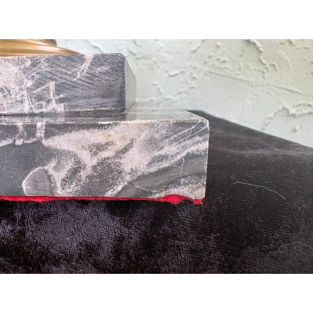 Large Italian Brass & Marble Decorative Balance Scale on Marble Base, 1950s For Sale - Image 11 of 12