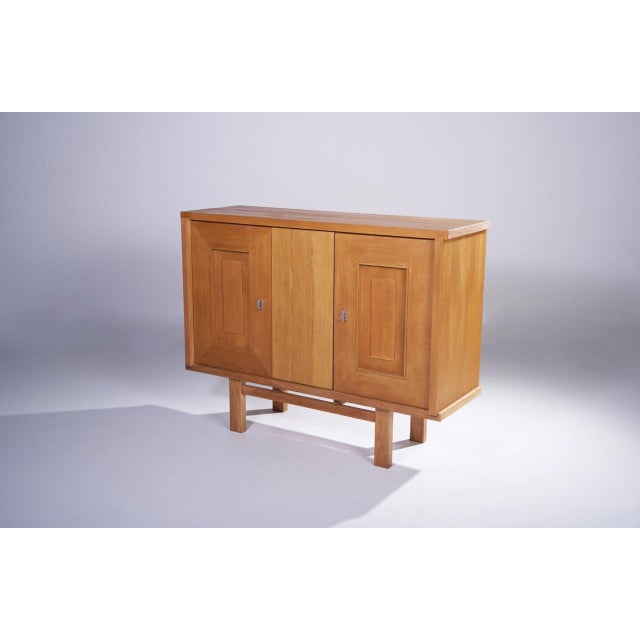 Brutalist Oak Cabinet, 1970s For Sale - Image 6 of 6