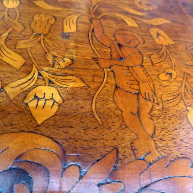 Antique Dutch Floral Marquetry Tabletop Chest, 1820 For Sale - Image 9 of 18