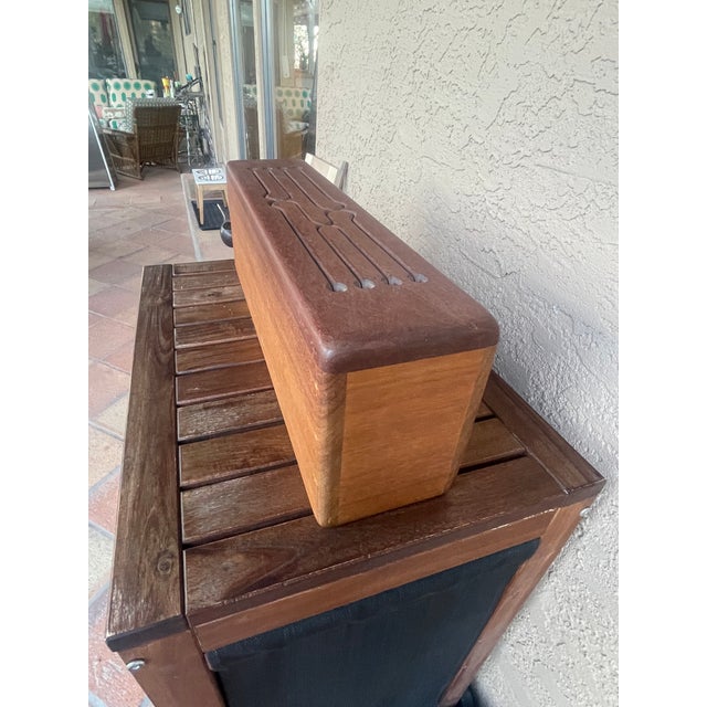 1960s Mid Century 1960 Teak Handmade Architectural Tongue Drum For Sale - Image 5 of 8