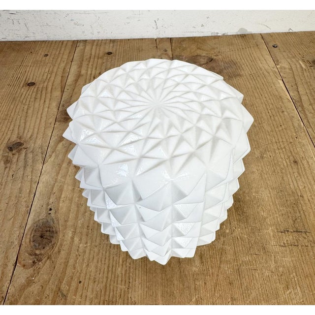 Vintage White Porcelain Pendant Light, 1970s For Sale - Image 12 of 15