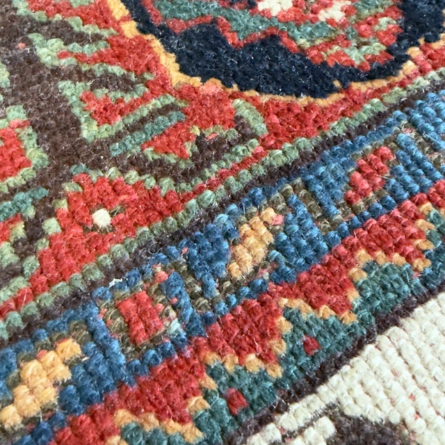 Textile Seraband Rug with Geometric Boteh Motif, 1800s For Sale - Image 7 of 10
