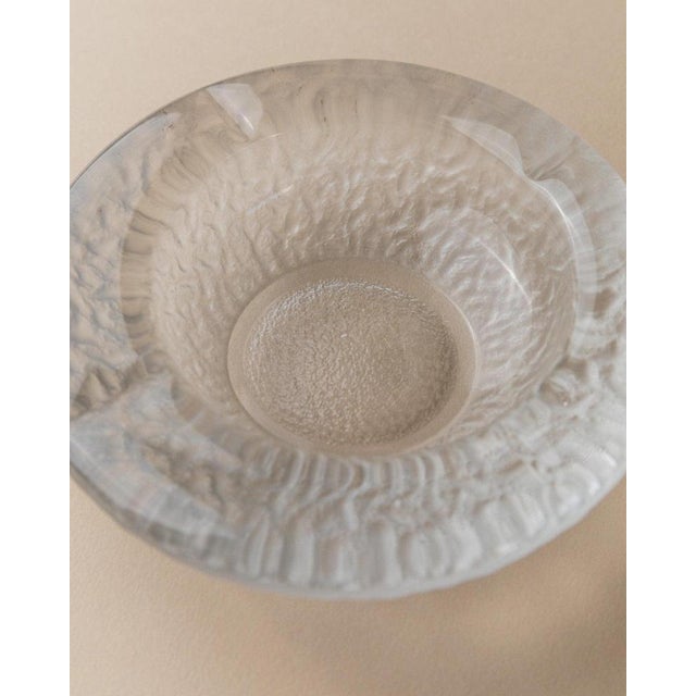 Vintage Clear and Ice Murano Glass Ashtray, Italy, 1970s For Sale - Image 6 of 13