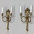 French Pair Antique French Louis XVI Neoclassical Cast Brass Wall Sconces For Sale - Image 3 of 12