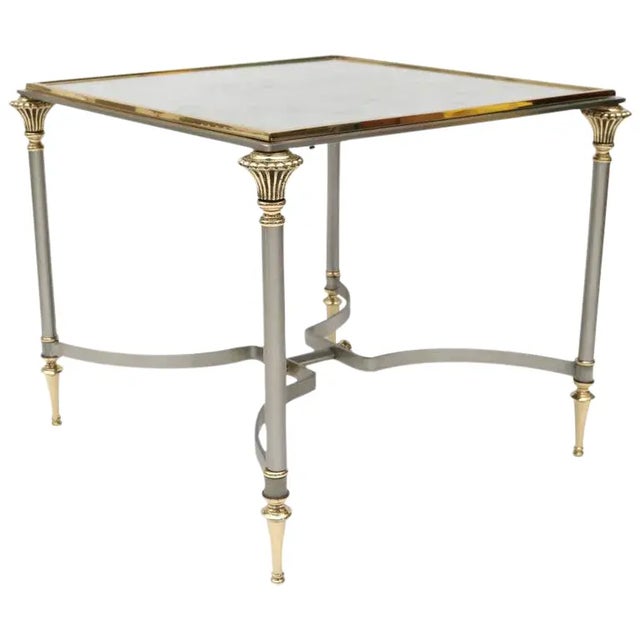 Maison Jansen Style Side Table Mirrored Top For Sale - Image 9 of 9