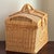 Mid 20th Century Vintage Natural Woven Wicker Carrying Case Basket For Sale - Image 4 of 12
