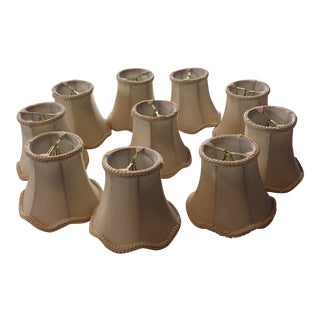 Late 20th Century Silk Chandelier Shades - Set of 10 For Sale