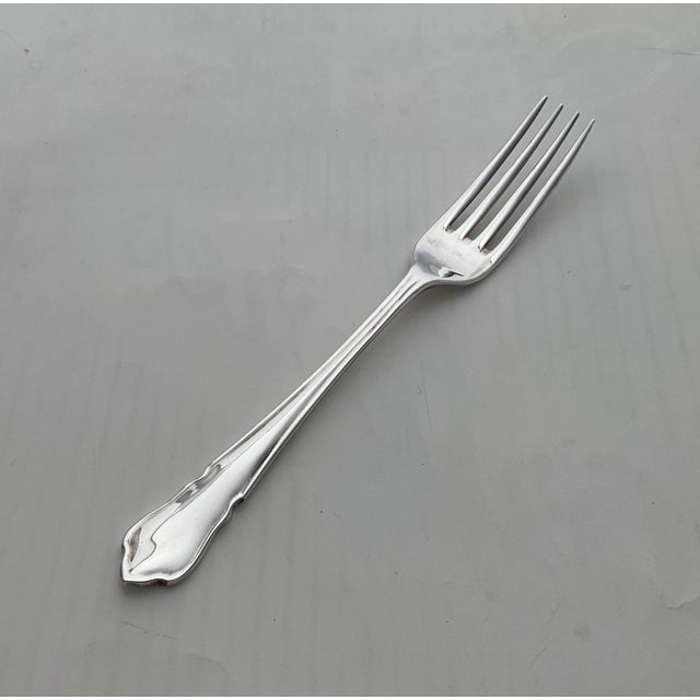 New 1980s Dessert Spoon & Fork, Du Barry - Set of 12 For Sale - Image 14 of 18