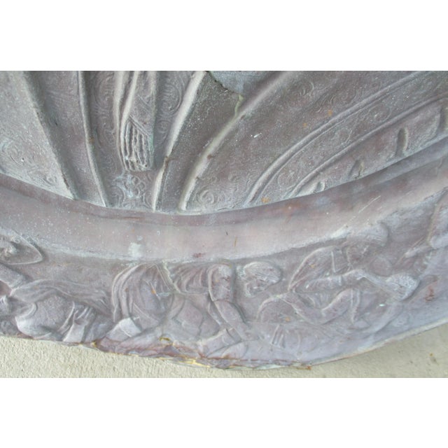 Antique French Renaissance Repoussé Copper François 1er Portrait Wall Rondel Plaque For Sale In Miami - Image 6 of 13