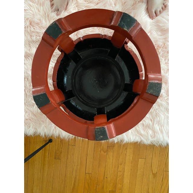 Cloisonné Stool or Plant Stands - Hand Painted, a Pair For Sale - Image 11 of 13