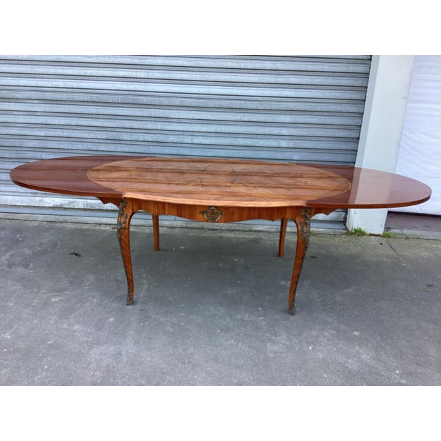 Auburn French Hollywood Regency Oval Dining Table For Sale - Image 8 of 10