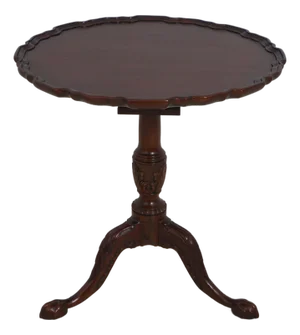Henkel Harris Mahogany Tilt-Top Piecrust Table