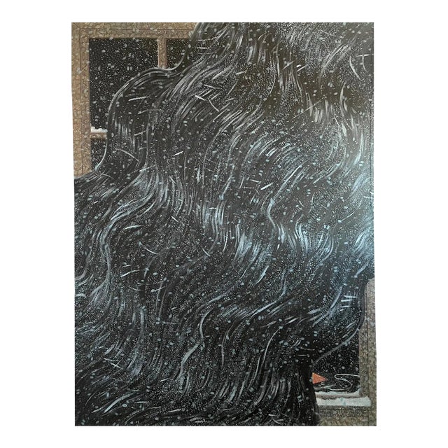 Michael Stamm Oil and Acyrlic Painting on Board Titled "Winter" 2015 For Sale